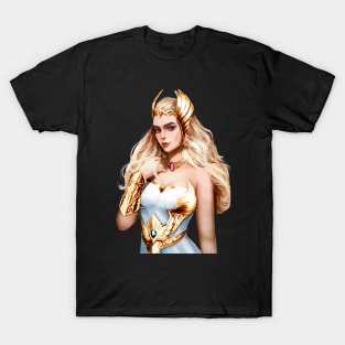 She-Ra with Broskull Necklace Character Art V.2 T-Shirt